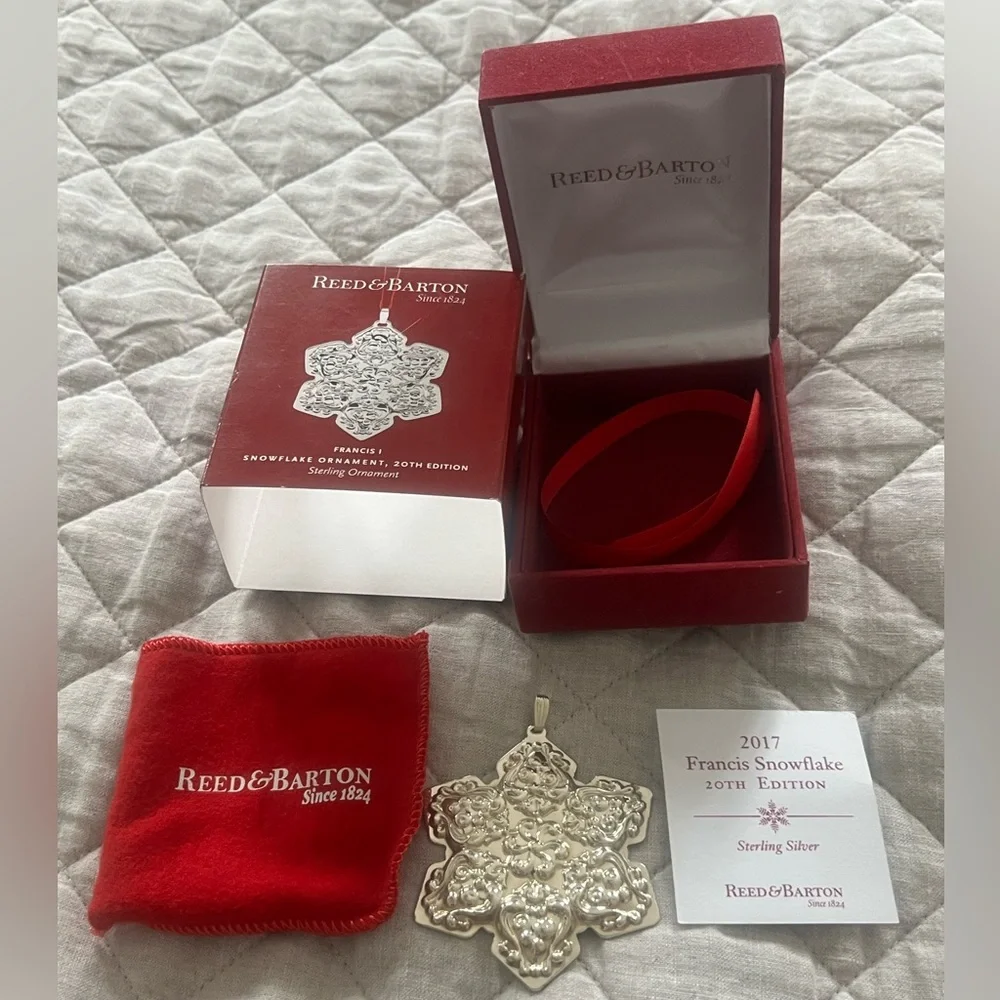 Reed & Barton Sterling Silver Snowflake Ornament